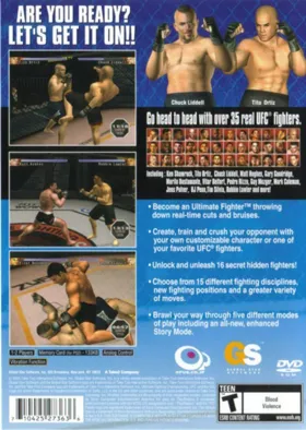 UFC - Ultimate Fighting Championship - Sudden Impact box cover back
